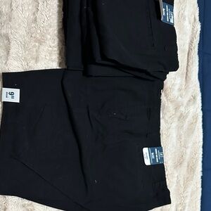 Wholesale lot of 9 pair of George Men's Black Flat Front Shorts